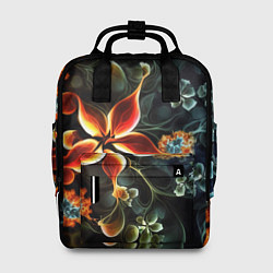 Рюкзак женский Абстрактные цветы, цвет: 3D-принт