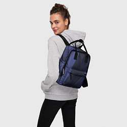 Рюкзак женский Синие и тёмные полосы, цвет: 3D-принт — фото 2