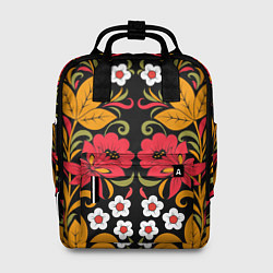 Рюкзак женский Хохлома узор, цвет: 3D-принт