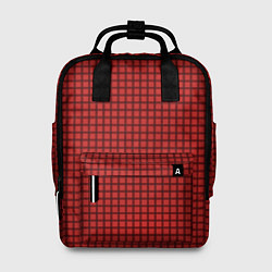 Рюкзак женский Мелкая красная клетка, цвет: 3D-принт