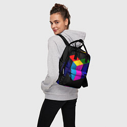 Рюкзак женский Многосторонний цветной куб, цвет: 3D-принт — фото 2