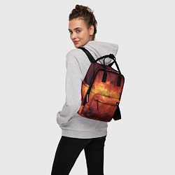 Рюкзак женский Огненная галактика, цвет: 3D-принт — фото 2