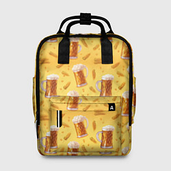 Рюкзак женский Кружки с пенным пивом, цвет: 3D-принт
