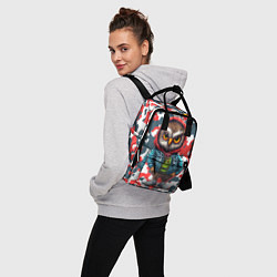 Рюкзак женский Совенок в капюшоне, цвет: 3D-принт — фото 2