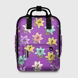 Женский рюкзак Разноцветные лилии цветы