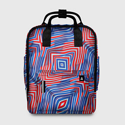 Женский рюкзак Красно-синие абстрактные полосы
