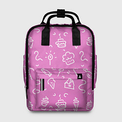 Рюкзак женский Розовые сладости, цвет: 3D-принт