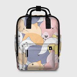Рюкзак женский Яркие кошечки, цвет: 3D-принт