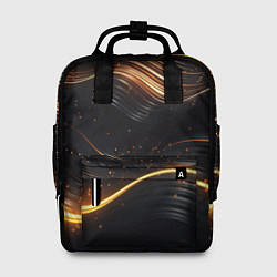 Рюкзак женский Золотистые волны, цвет: 3D-принт