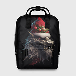 Женский рюкзак Дракон в шапке Санта Клауса: арт нейросети