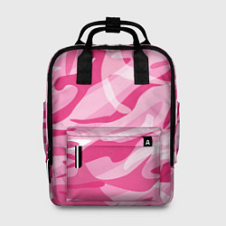 Рюкзак женский Камуфляж в розовом, цвет: 3D-принт