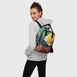 Рюкзак женский Мраморная радуга, цвет: 3D-принт — фото 2