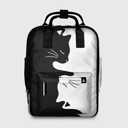Рюкзак женский Котики Инь-Янь, цвет: 3D-принт