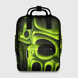 Рюкзак женский Зеленая кислотная абстракция, цвет: 3D-принт