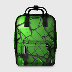 Рюкзак женский Зеленое треснутое стекло, цвет: 3D-принт