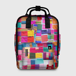 Рюкзак женский Разноцветные лоскутки, цвет: 3D-принт