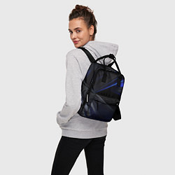 Рюкзак женский Black blue background, цвет: 3D-принт — фото 2