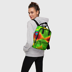 Рюкзак женский Цветные плавные фигуры, цвет: 3D-принт — фото 2