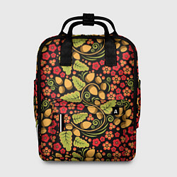 Рюкзак женский Хохломская роспись - хохлома, цвет: 3D-принт