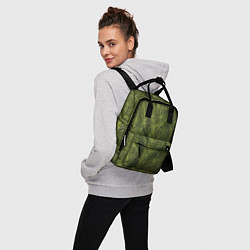 Рюкзак женский Мятая зеленая ткань, цвет: 3D-принт — фото 2