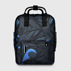 Рюкзак женский Blue black abstract texture, цвет: 3D-принт