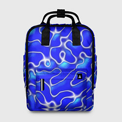 Женский рюкзак Синий волнистый рисунок