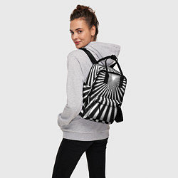 Рюкзак женский Черно-белая полосатая иллюзия, цвет: 3D-принт — фото 2