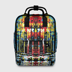 Рюкзак женский Зеркальная абстракция - нейросеть, цвет: 3D-принт