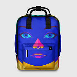 Рюкзак женский Девушка монашка с синим лицом, цвет: 3D-принт