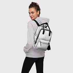Рюкзак женский Светло-серый узоры, цвет: 3D-принт — фото 2