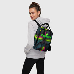 Рюкзак женский CS GO green neon, цвет: 3D-принт — фото 2