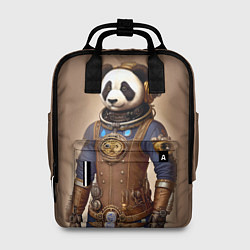 Женский рюкзак Крутой панда в стиле стимпанк - нейросеть