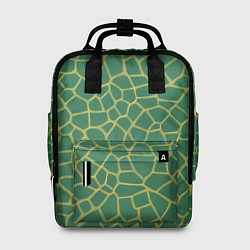 Рюкзак женский Зелёная текстура - нейросеть, цвет: 3D-принт