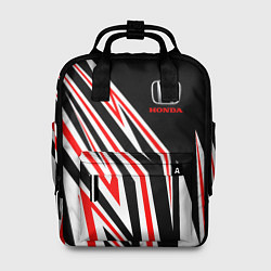 Рюкзак женский Хонда - белый и красный, цвет: 3D-принт