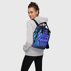 Рюкзак женский Цветные соты - объемная абстракция, цвет: 3D-принт — фото 2