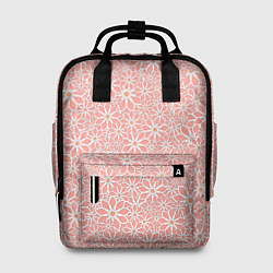Женский рюкзак Цветочный паттерн нежный персиковый