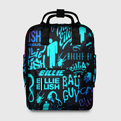 Рюкзак женский Billie Eilish neon pattern, цвет: 3D-принт