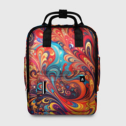 Рюкзак женский Новая гжель, цвет: 3D-принт
