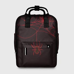 Рюкзак женский Красная паутина, цвет: 3D-принт