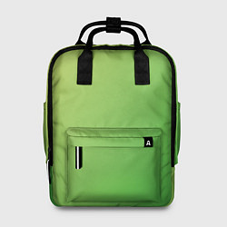 Рюкзак женский Градиент - зеленый лайм, цвет: 3D-принт