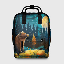 Женский рюкзак Хозяин тайги: медведь в лесу