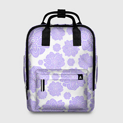 Рюкзак женский Крупные стилизованные цветы, цвет: 3D-принт