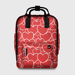 Рюкзак женский Сердечки любви, цвет: 3D-принт