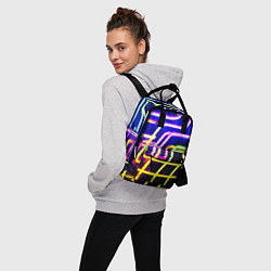 Рюкзак женский Авангардный неоновый паттерн, цвет: 3D-принт — фото 2