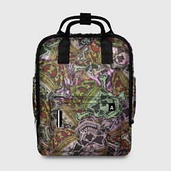 Женский рюкзак Череп с короной паттерн