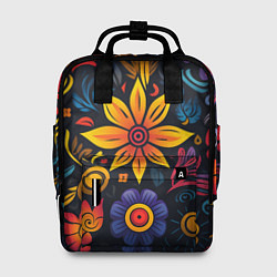 Рюкзак женский Растительный узор в латино-американском стиле, цвет: 3D-принт