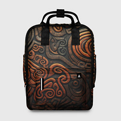 Рюкзак женский Асимметричный паттерн в викингском стиле, цвет: 3D-принт
