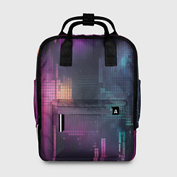 Рюкзак женский Цветные пиксели retro, цвет: 3D-принт