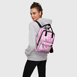 Рюкзак женский Паттерн - розовые граффити, цвет: 3D-принт — фото 2