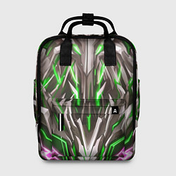 Рюкзак женский Зелёная киберпанк броня, цвет: 3D-принт